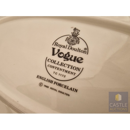 175 - Royal Doulton 'Vogue Collection' Gravy / Sauce Boat with Saucer, (TC 1172), English Porcelain, Circa... 