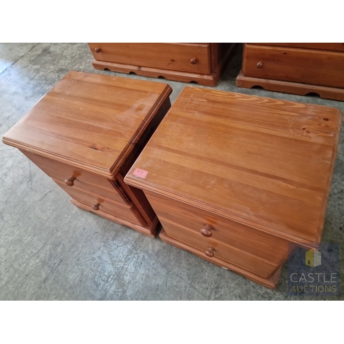 197 - Pair of 2-Drawer Pine Bedside Units, (Approx. 48 x 40 x 53cm), (2)
