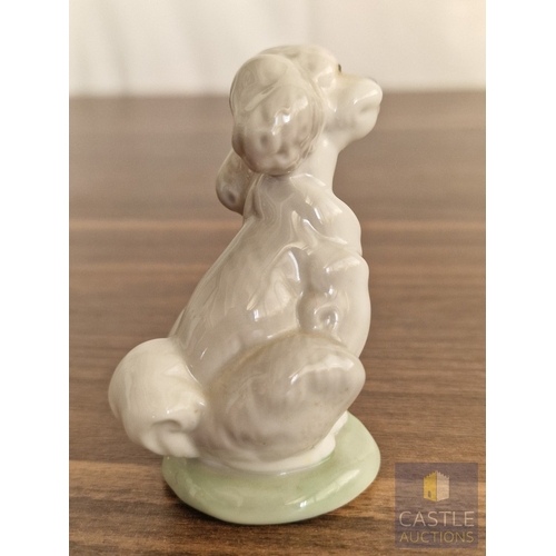 207 - Lladro Porcelain Figurine 'A Friend for Life' (#7685), of Poodle Puppy Dog, 2000 Lladro Collector's ... 