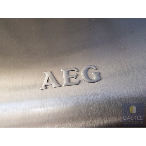 180 - AEG 'Santo' Silver Colour Fridge Freezer, (Model: 70408-KG), * Basic Test & Working When Lotted *