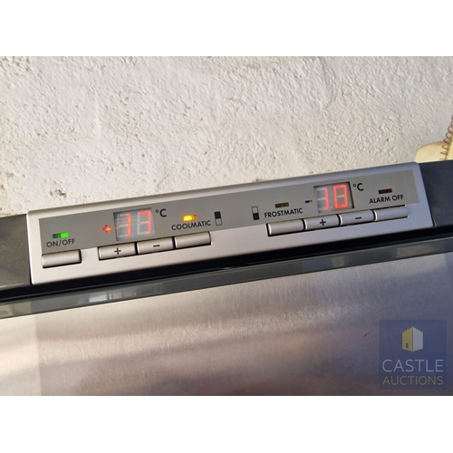 180 - AEG 'Santo' Silver Colour Fridge Freezer, (Model: 70408-KG), * Basic Test & Working When Lotted *