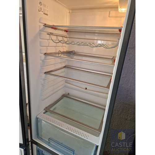 180 - AEG 'Santo' Silver Colour Fridge Freezer, (Model: 70408-KG), * Basic Test & Working When Lotted *