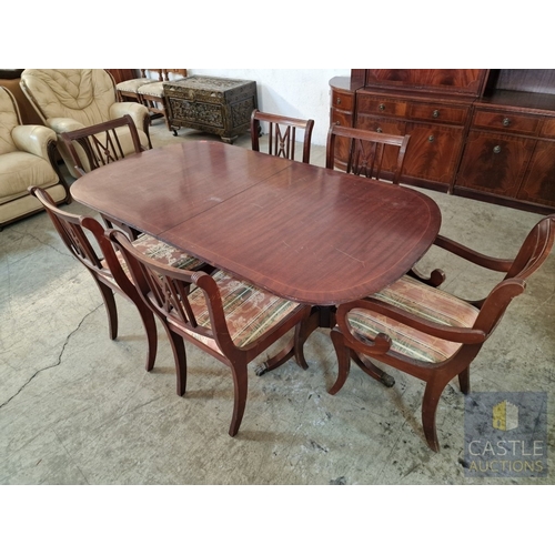 162 - Classical Style Extending Dining Table with Twin Pedestal Base, Tripod Legs and Claw & Ball Feet, (A... 