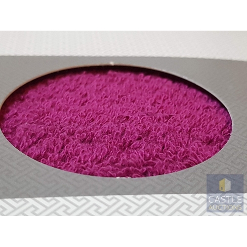 331 - 3x 'Move for Frottana' Wellness Bath Towels, Fuchsia Color, Made from 100% Organic Cotton (Approx. 8... 