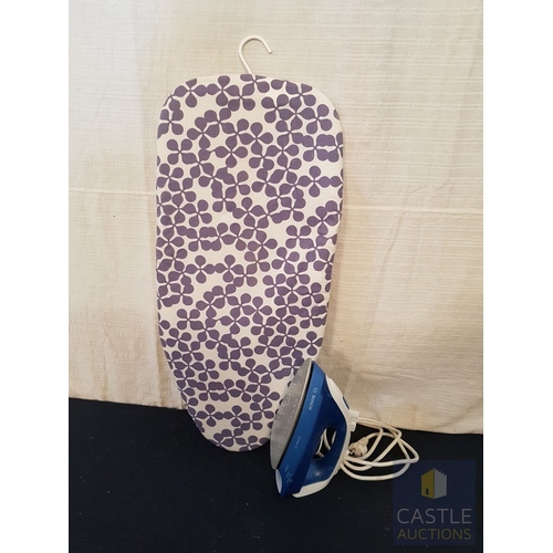 342 - Bosh Steam Iron and Small Table Top Ironing Board, Together Baybliss Hairdryer with Accessories (Bas... 