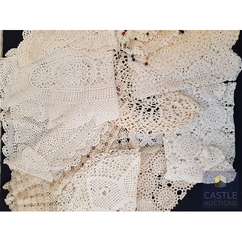 343 - Beautiful Collection of Hand Made Traditional Table Cloth, Napkins and Other (Approx. x24 Pcs), Toge... 