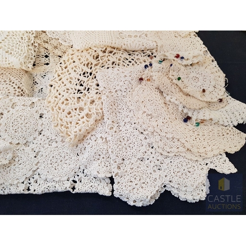 343 - Beautiful Collection of Hand Made Traditional Table Cloth, Napkins and Other (Approx. x24 Pcs), Toge... 