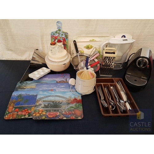 345 - Large Assorted Collection of Kitchen Items; Krups Coffee Maker Type XN 2100 (Untested), Scales, Tool... 