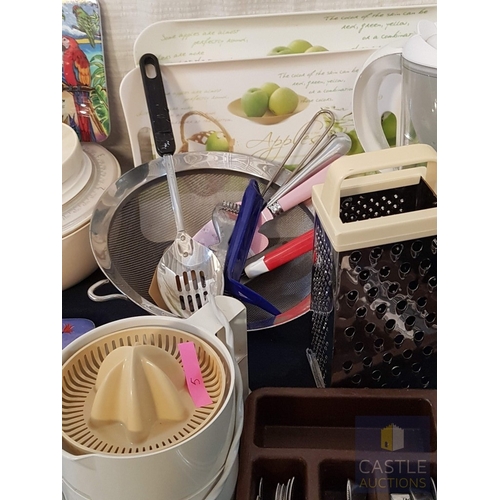 345 - Large Assorted Collection of Kitchen Items; Krups Coffee Maker Type XN 2100 (Untested), Scales, Tool... 