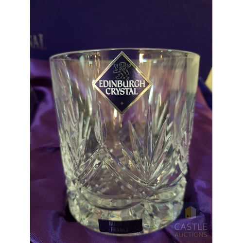 382 - Set of 6x Edinburgh Crystal Whisky Tumblers with Classic Pinwheel/Starburst Cut Design in Original D... 