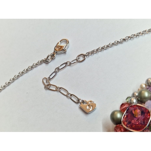 360 - Swarovski Statement Collection 'Ribbon Necklace' with Multi-Colour Crystals, Beads and Pearls, Set i... 