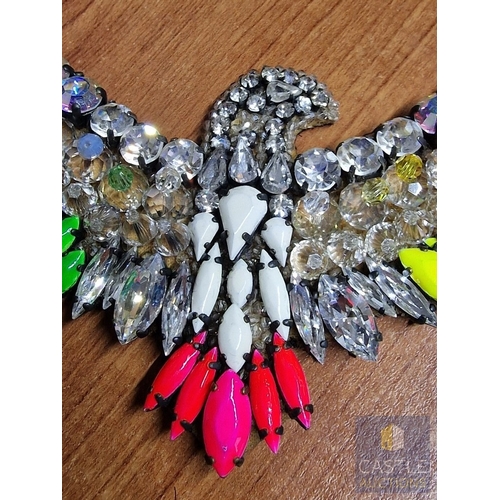 362 - French Designer SHOUROUK 'Harlow Bird Jumble Necklace', A Stunning Bold 'Bib' Statement Piece of Mul... 