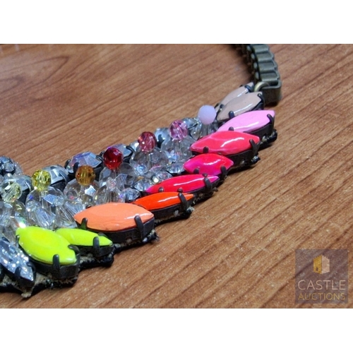 362 - French Designer SHOUROUK 'Harlow Bird Jumble Necklace', A Stunning Bold 'Bib' Statement Piece of Mul... 