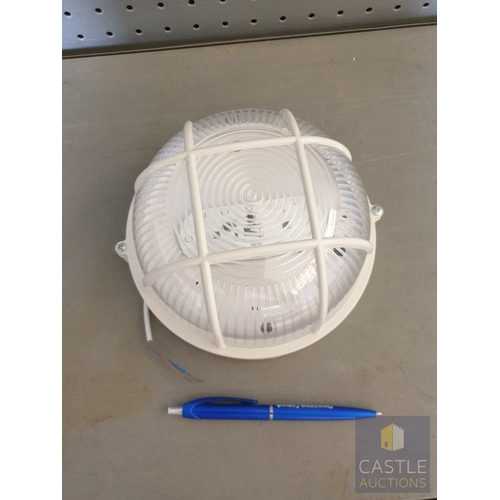 367 - 8 x LED Moisture Proof Round Wall lights, Unused In Original Boxes, (8)