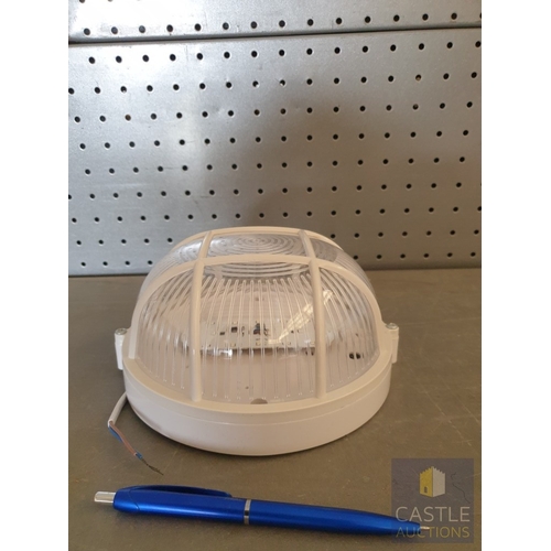 367 - 8 x LED Moisture Proof Round Wall lights, Unused In Original Boxes, (8)