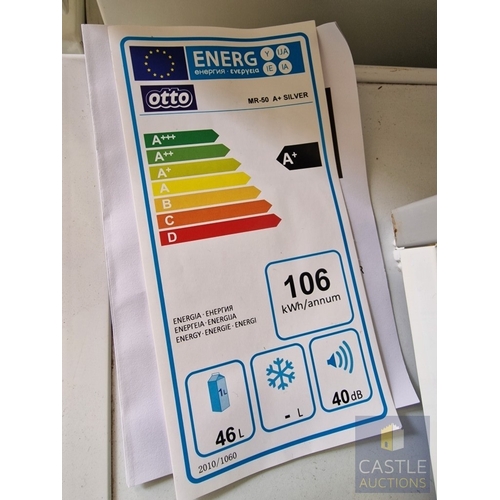 368 - OTTO Silver Colour Table Top Fridge, with Freezer Compartment, (Model: MR-50 A+SILVER), (Approx. 47 ... 