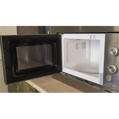 180B - Balay 3WMX1918 Integrated Microwave Oven, Silver, Untested.