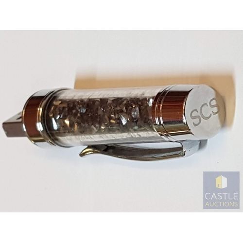 355 - Swarovski Crystalline USB Flash Drive (Dark Grey Crystal and Silver Tone), Untested.
