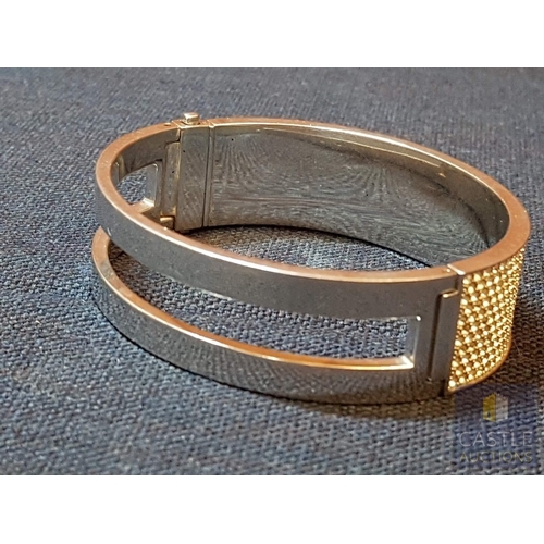357 - Swarovski 2x Bracelets; Bangle/Cuff with Large Amount Zirconia Crystals and Stardust Fuchsia Bangle ... 