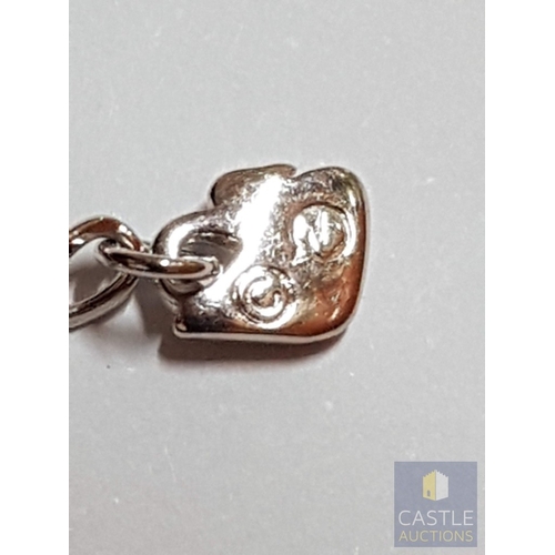 359 - Swarovski Necklace with Pendants (Padlock and Key), Decorated with Little Zircons, See Multiple Phot... 