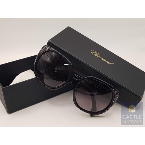 379 - Emilio Pucci Sunglasses, Model; EP690S, Black Acetate Frames and Floral Details.