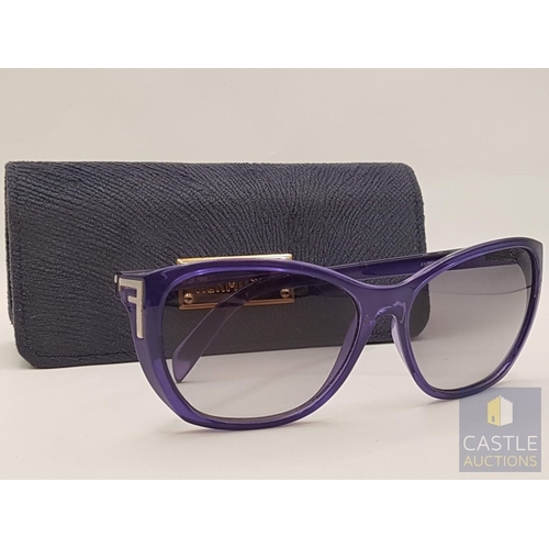 381 - Fendi FS5219 Purple Cat-Eye Sunglasses with Case.