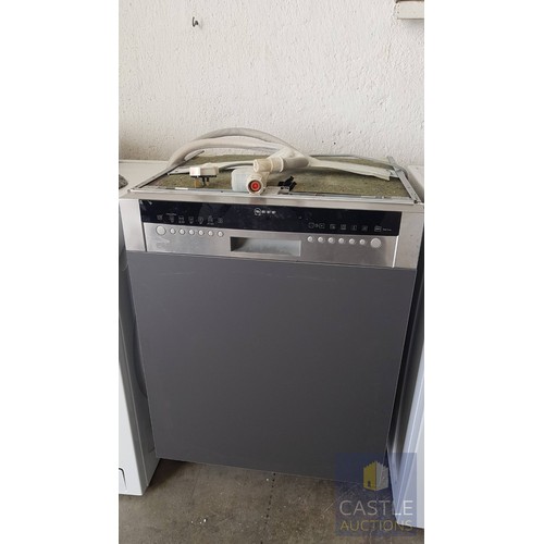 180A - NEFF SD6PW1F Integrated / Built-In Dishwasher, Silver Colour, Untested.