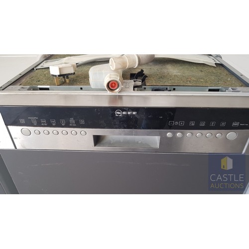 180A - NEFF SD6PW1F Integrated / Built-In Dishwasher, Silver Colour, Untested.