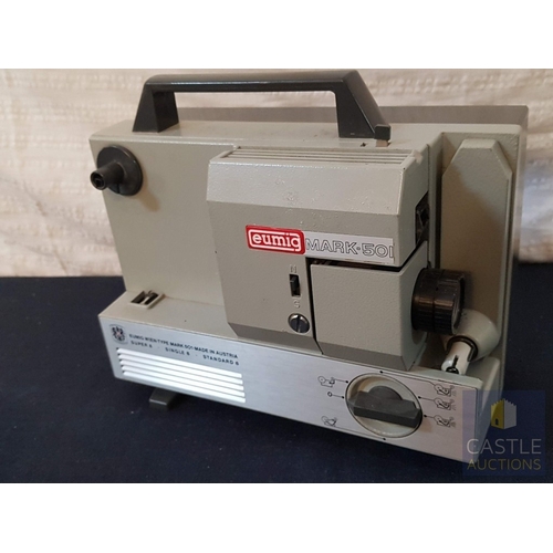 371 - Retro Emig MARK-501 Super Standard Single 8 Movie, Dual 8mm Film Projector, Untested