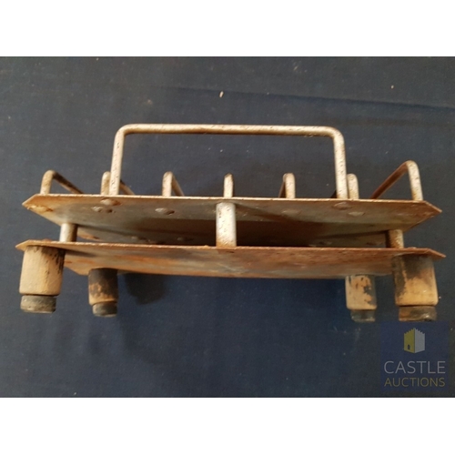 372 - Antique Victorian Rare Holding Rectangular Base for Coal Clothes Iron (Approx. 28.5cm x 15cm x 10.5c... 