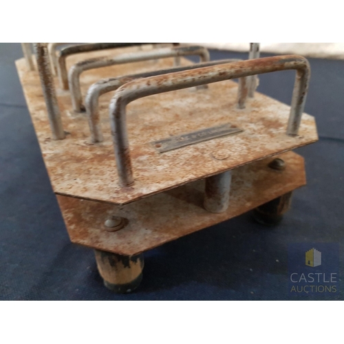 372 - Antique Victorian Rare Holding Rectangular Base for Coal Clothes Iron (Approx. 28.5cm x 15cm x 10.5c... 