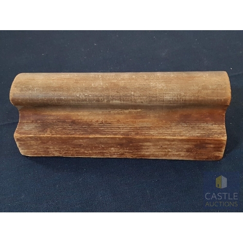 373 - Antique Wooden Stamping Block, Used When Ironing Made-to-Measure Suits, (Approx. 9cm x 25cm x 9cm)