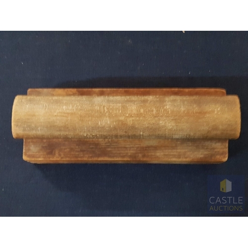 373 - Antique Wooden Stamping Block, Used When Ironing Made-to-Measure Suits, (Approx. 9cm x 25cm x 9cm)