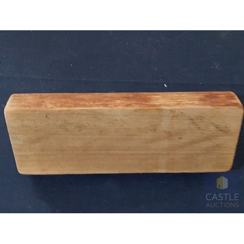 373 - Antique Wooden Stamping Block, Used When Ironing Made-to-Measure Suits, (Approx. 9cm x 25cm x 9cm)