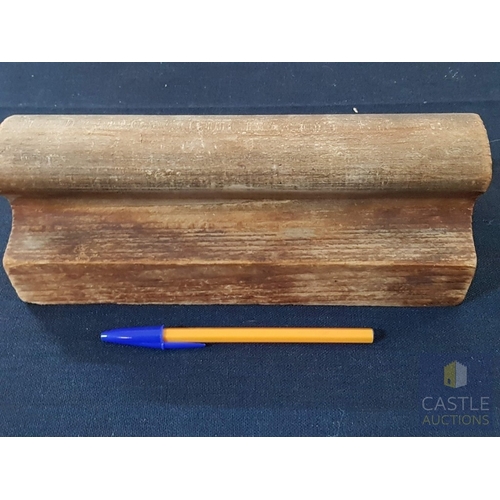 373 - Antique Wooden Stamping Block, Used When Ironing Made-to-Measure Suits, (Approx. 9cm x 25cm x 9cm)