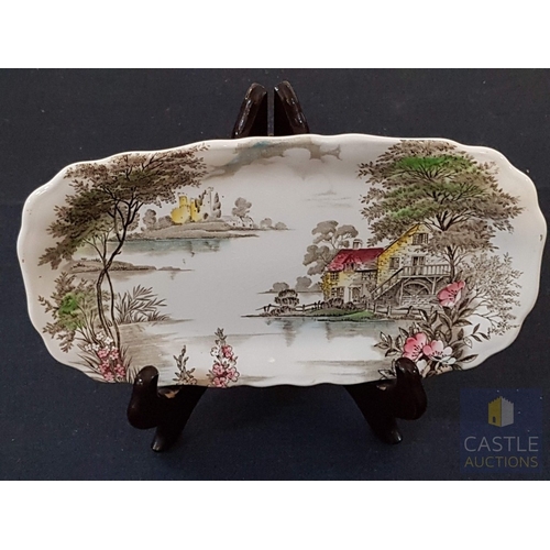 377 - Vintage J.&G. Meakin Staffordshire Porcelain Dish/Serving Tray with 'Sunday Morning' Pattern (Approx... 