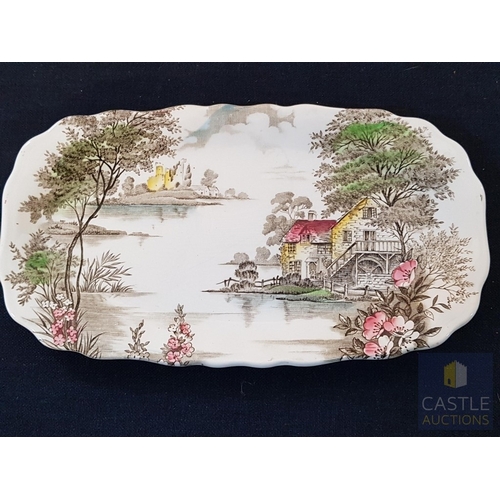 377 - Vintage J.&G. Meakin Staffordshire Porcelain Dish/Serving Tray with 'Sunday Morning' Pattern (Approx... 