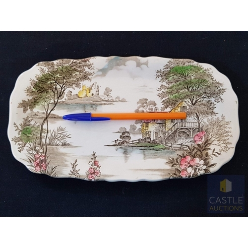 377 - Vintage J.&G. Meakin Staffordshire Porcelain Dish/Serving Tray with 'Sunday Morning' Pattern (Approx... 