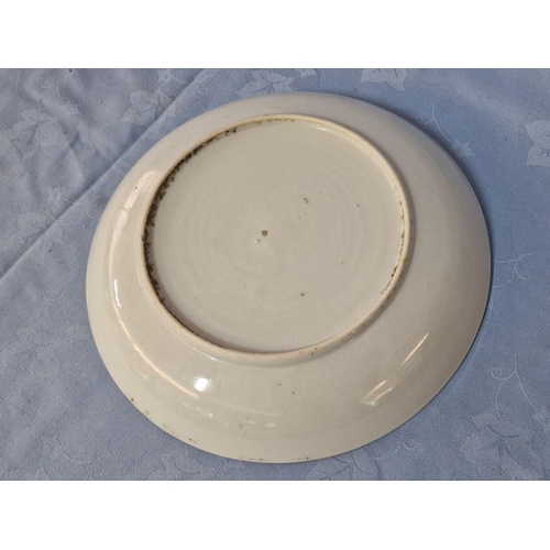 739J - Antique Hand Painted Chinese Plate, (Approx. Ø: 24cm)