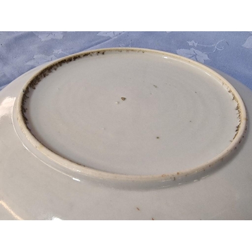 739J - Antique Hand Painted Chinese Plate, (Approx. Ø: 24cm)