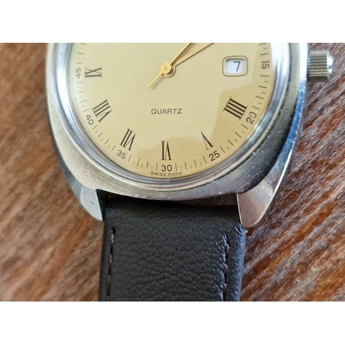 741H - EDOX Gent's Wrist Watch, Swiss Made, Stainless Steel Case with Quartz Movement * Running When Lotted... 