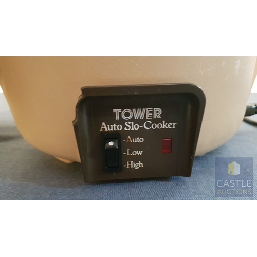 743H - Retro Large, Round, Brown 'Tower' Auto Sol-Cooker, Basic Test- Working Order.