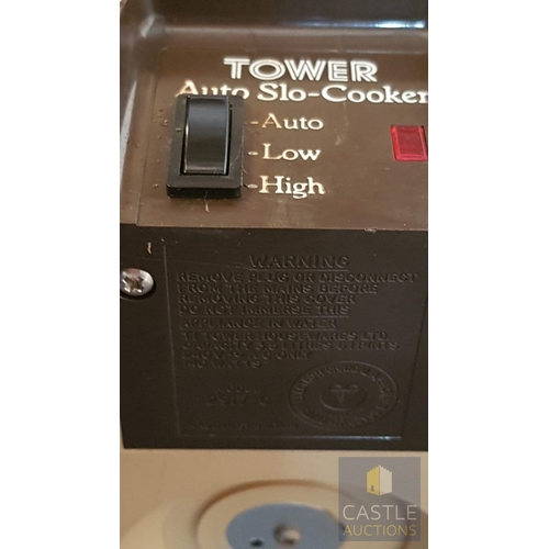 743H - Retro Large, Round, Brown 'Tower' Auto Sol-Cooker, Basic Test- Working Order.