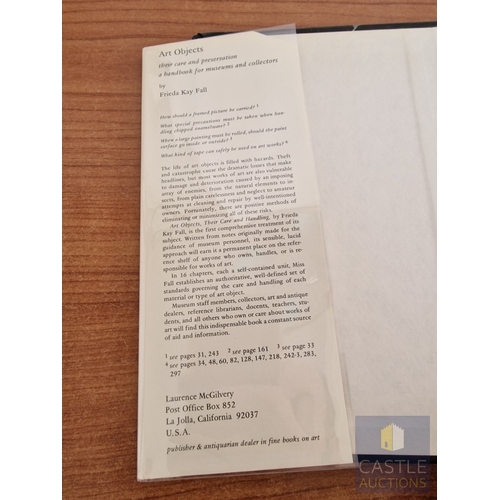 744J - Hardback Book 'Art Objects, Their Care and Preservation' by Frieda Kay Fall, Harvard Medical School ... 