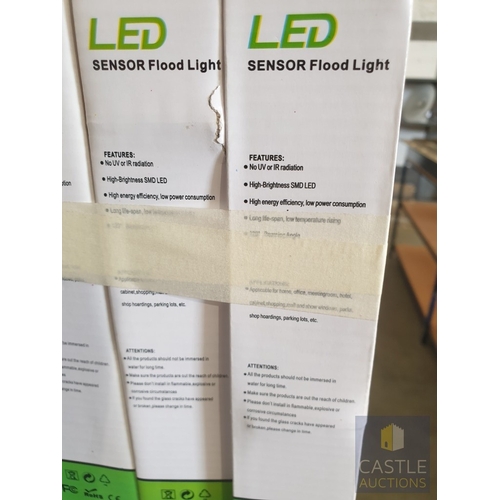 771J - 10 x 50Watt LED Sensor Floodlights, Unused In Original boxes.