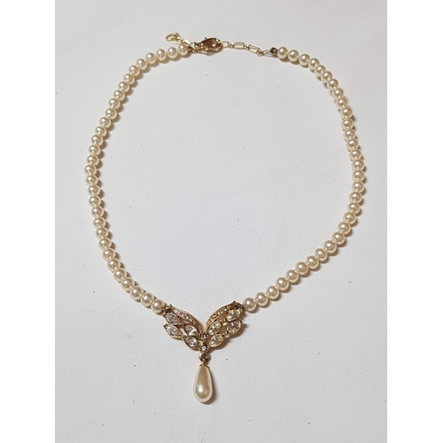 783J - 'Rosita' Vintage Faux Pearls Elegant Set Presented in Original Shell-Shaped Boxes, Single Strand Sim... 