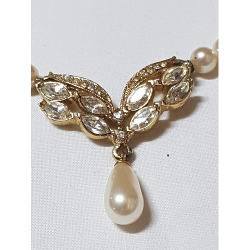783J - 'Rosita' Vintage Faux Pearls Elegant Set Presented in Original Shell-Shaped Boxes, Single Strand Sim... 