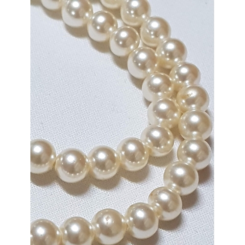 783J - 'Rosita' Vintage Faux Pearls Elegant Set Presented in Original Shell-Shaped Boxes, Single Strand Sim... 