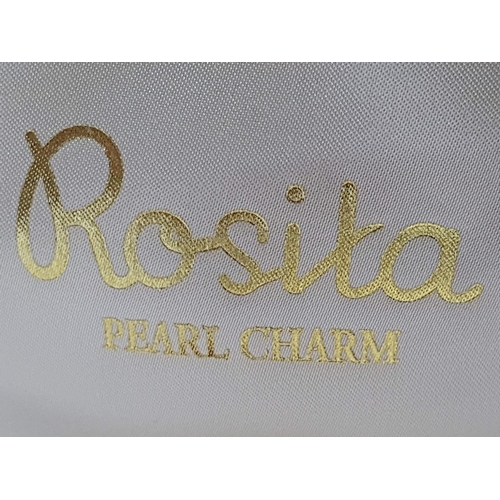 783J - 'Rosita' Vintage Faux Pearls Elegant Set Presented in Original Shell-Shaped Boxes, Single Strand Sim... 