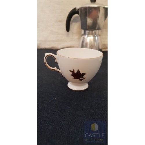804J - 2 x Bone China Colclough Tea Cups & A Childs Design Tea Cup & Saucer, Together With & Aluminum Stove... 